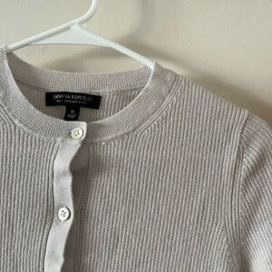 Banana Republic | merino wool grey beige cardigan